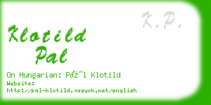 klotild pal business card
